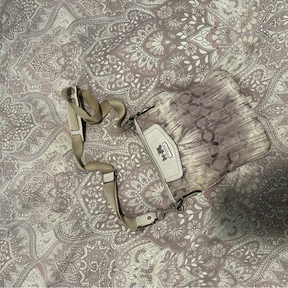 Coach Beige and Brown Crossbody Bag
